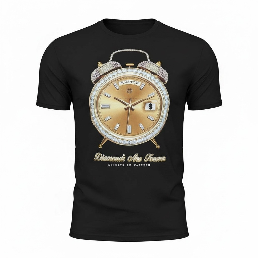 Black Hustler Hollywood Graphic Men's T-Shirt